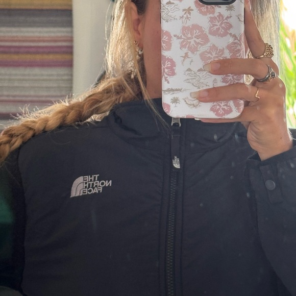 NORTH FACE BLACK Women’s small fleece Sherpa zip up jacket with pockets - Picture 4 of 12